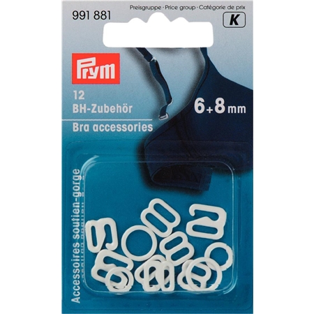 BH fäste 6+8mm Vit