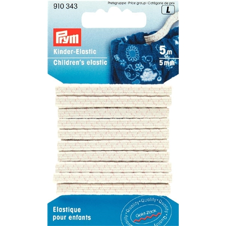 Barn resår 5m 5mm vit