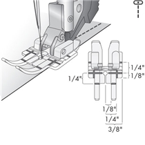 Transparent 1/4 quiltfot för IDT™-system