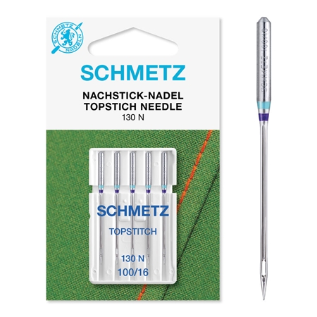 SCHMETZ TOPSTITCHNÅL 100 5-pack