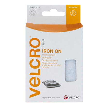 VELCRO Iron on - Vit 1m