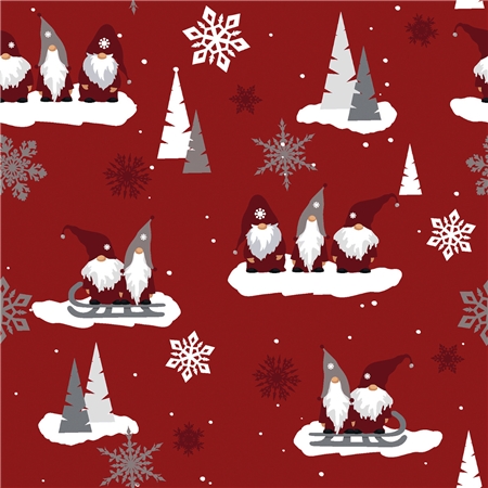 TOMTE GRAN SNÖFLINGA RÖD