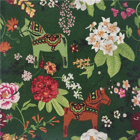 DALAHÄST BLOMMA GRÖN