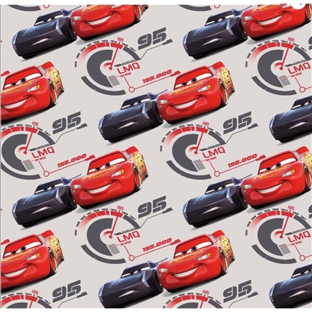 Disney cars jersey tyg grå