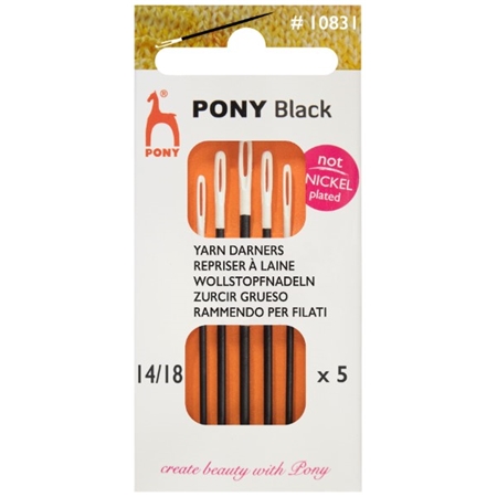 Pony Black Stoppnålar 14/18