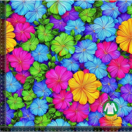 Färgglada sommarblommor