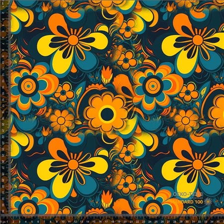 Psykedeliska retro blommor 3