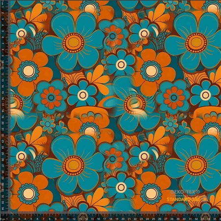 Psykedeliska retro blommor 1