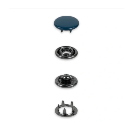 Tryckknappar Jersey, 12 mm, marinblå 20st