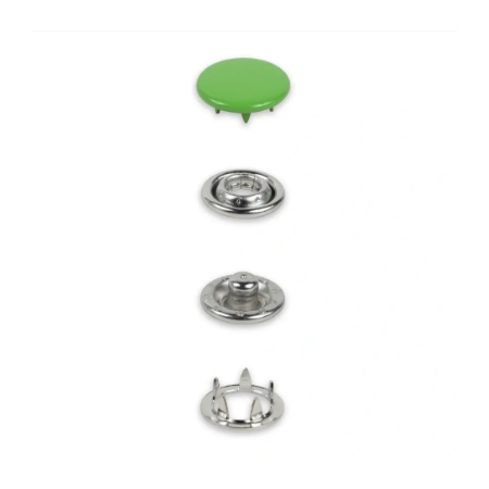 Tryckknappar Jersey, 12 mm, grön 20st