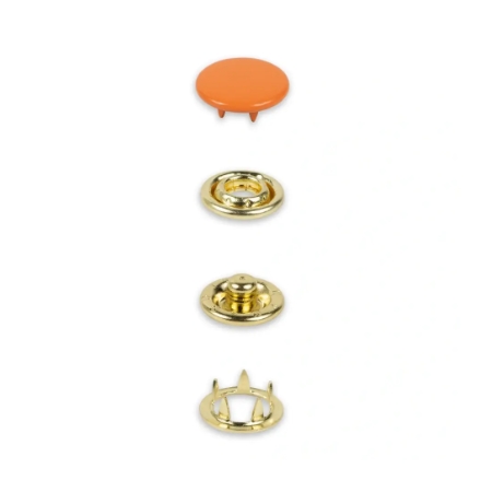 Tryckknappar Jersey, 12 mm, orange 20st