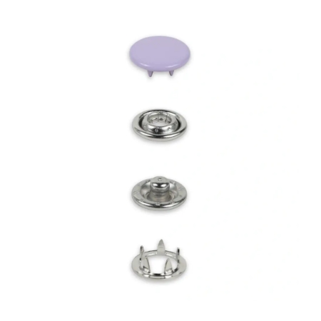 Tryckknappar Jersey, 12 mm, lila 20st