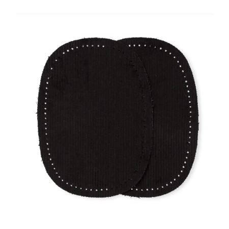 Ovala manchesterlaglappar 10 x 14 cm, svart