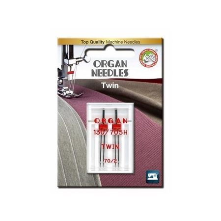 Organ Tvillingnål 130/705 H 70/2.0 (2-pack)
