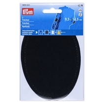 Prym Armbågslapp, mockaimitation, 9,5x14,5cm, svarta