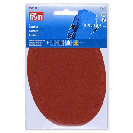 Prym Armbågslapp, mockaimitation, 9,5x14,5cm, terracotta
