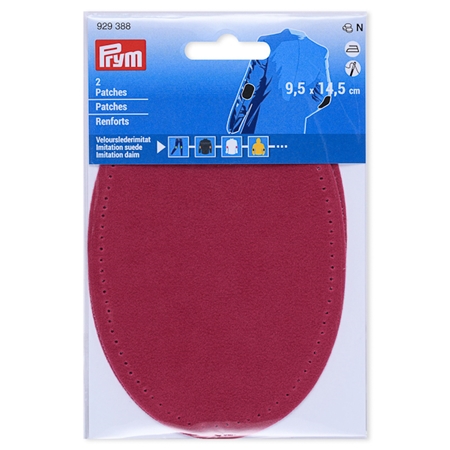Prym Armbågslapp, mockaimitation, 9,5x14,5cm, fuchsia