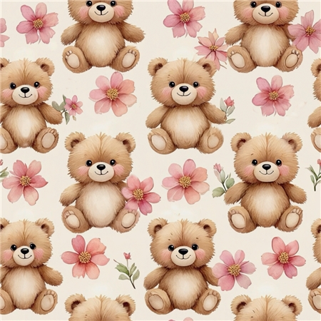 Blommig teddy tät