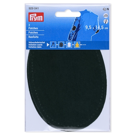 Prym Armbågslapp, mockaimitation, mörkgrön 9,5x14,5cm,