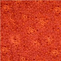 Bomullspoplin – Terracotta med blomrankor