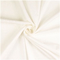 Bomullspoplin – Vit med blomrankor