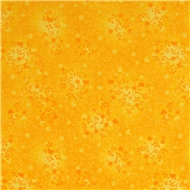 Bomullspoplin – Gul med blomrankor