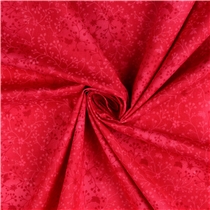 Bomullspoplin – Cerise med blomrankor