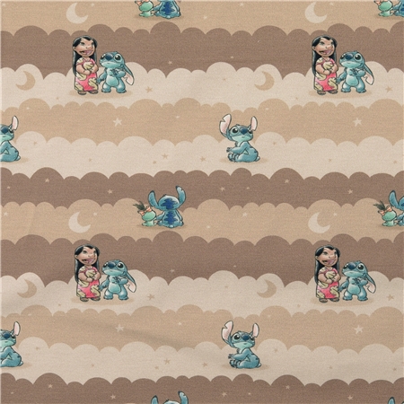 Trikåtyg Lilo & Stitch – Beige botten