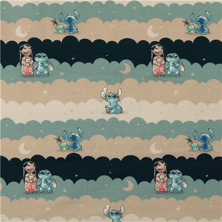 Trikåtyg Lilo & Stitch – Blå botten