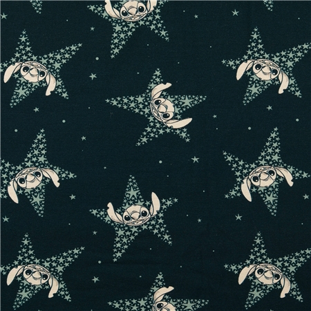 Trikåtyg Lilo & Stitch – Marinblå botten