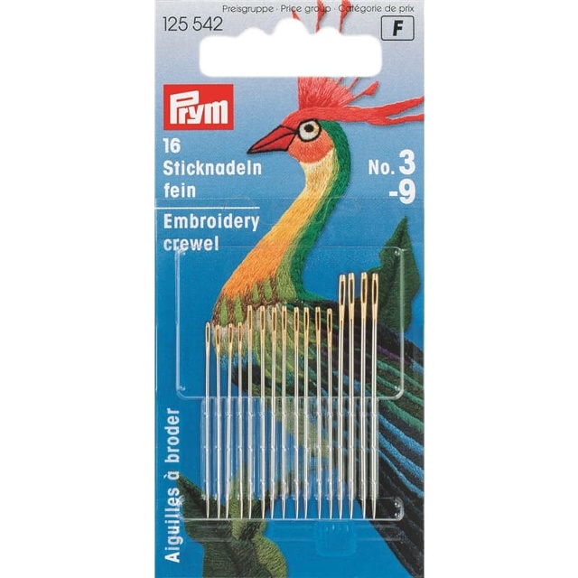 Broderinålar No. 3-9