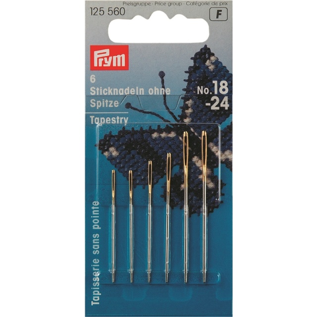 Broderinål med trubbig spets, No. 18-24
