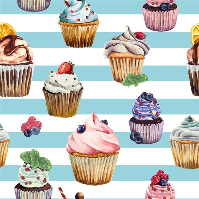 MUFFIN CUPCAKE TURKOS VIT RAND