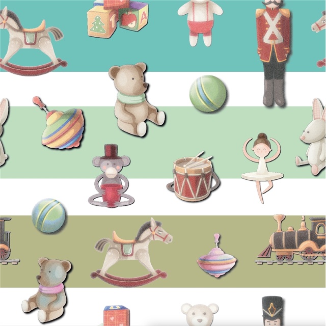 LEKSAKER GRÖN VIT RAND