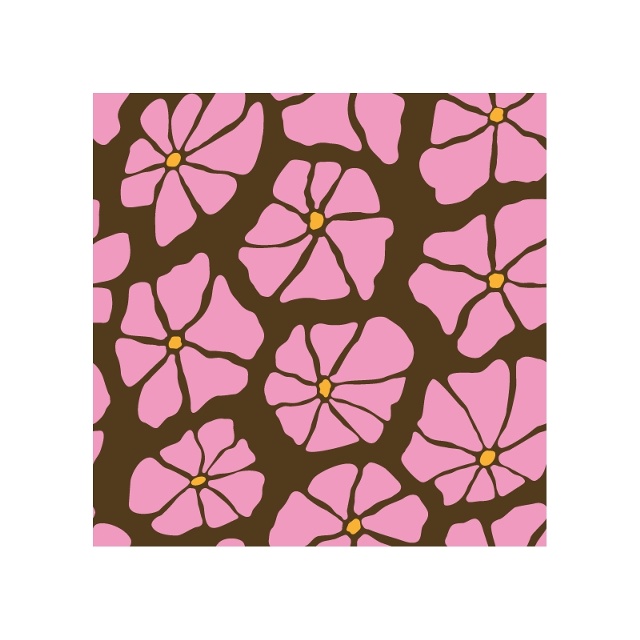 Floting flowers brun rosa