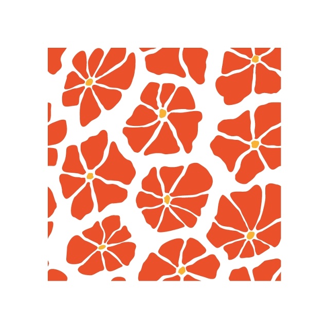 Floting flowers vit röd