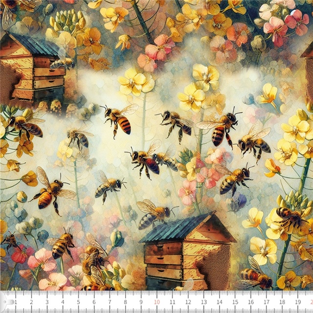 Bijobb på rapsfält