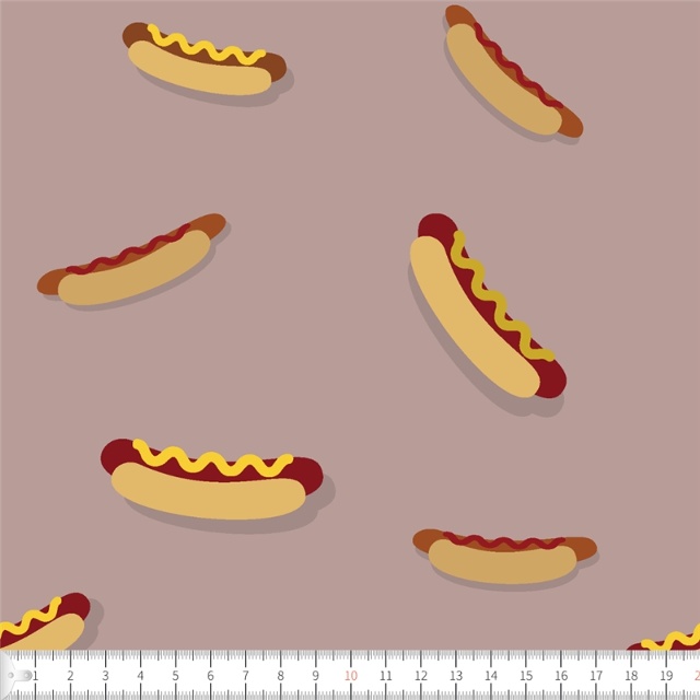 Korv med bröd gammelrosa