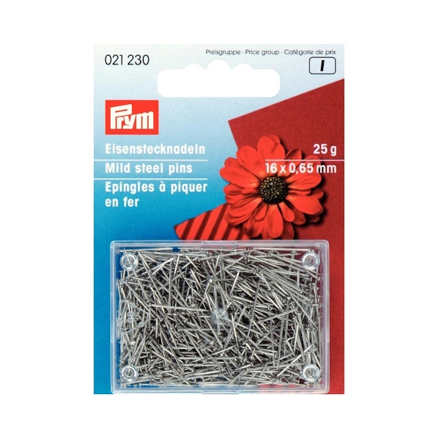 KNAPPNÅL 0.65 x 16 MM SILVER 25 GR.