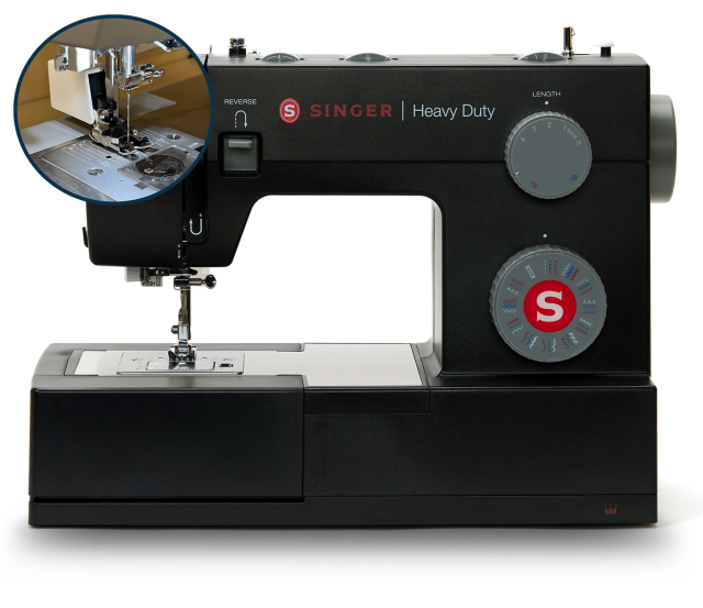 Singer Heavy Duty 4432 Black symaskin med övermatare