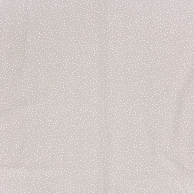 Bomullspoplin - Beige med vita prickar