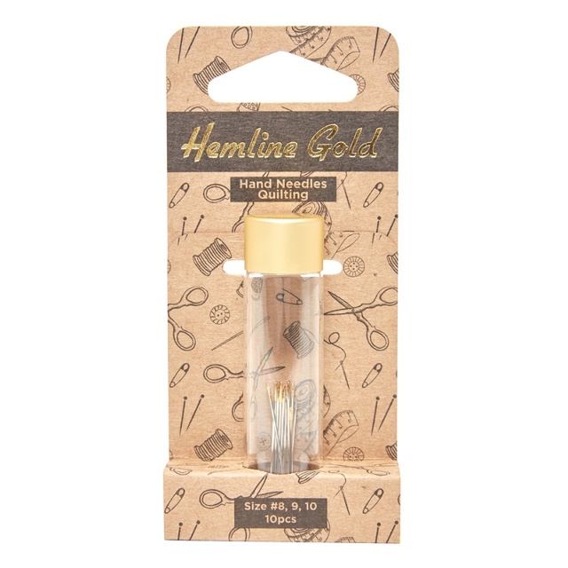 Quiltningshandnålar Storlek 8-10 Guldöga 10 st