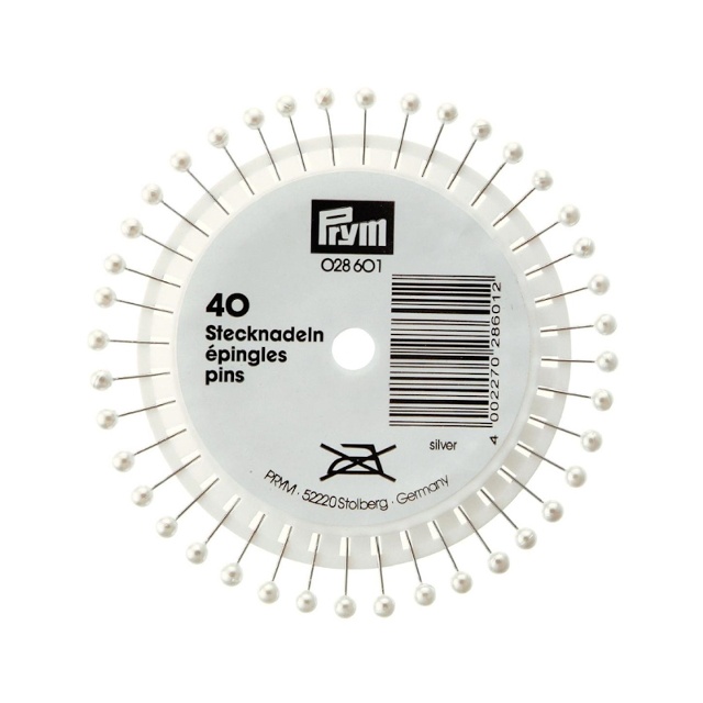 KNAPPNÅL VITA 0.65 x 38 MM PÄRLEMO SI. 40 ST.