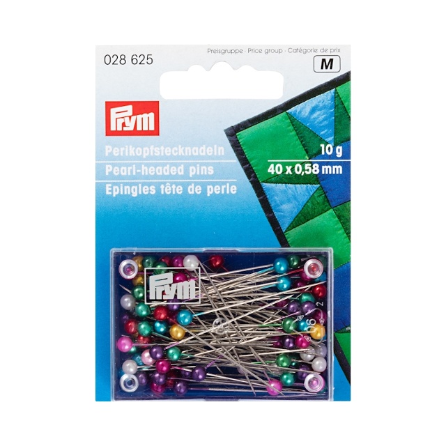 KNAPPNÅL 0.58 x 40 MM PÄRLEMO 10 GR.