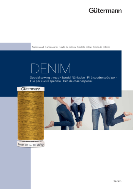 Gütermann Denim färgkarta