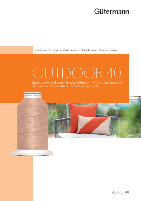 Gütermann Outdoor 40 färgkarta