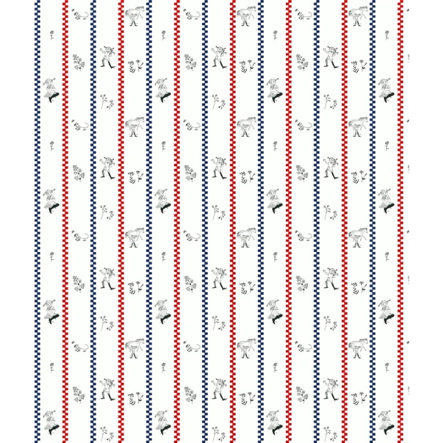 Pippilotta trikå blå-röd