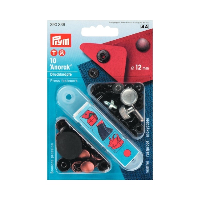 Tryckknapp ´Anorak´ 12mm, koppar