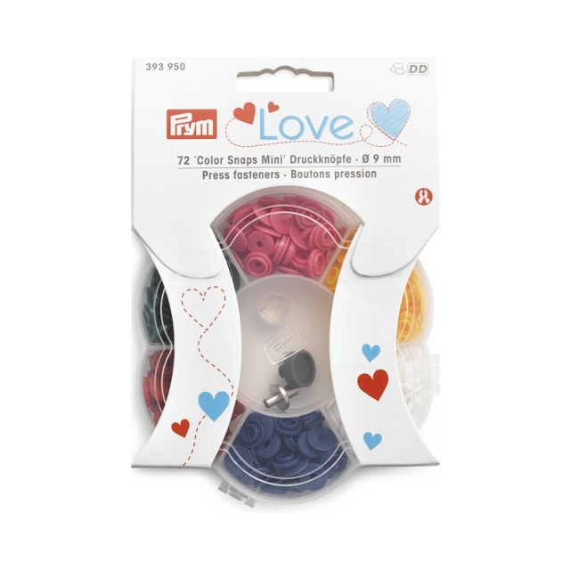 Prym Love Sortimentsbox, Color Snaps mini 9mm