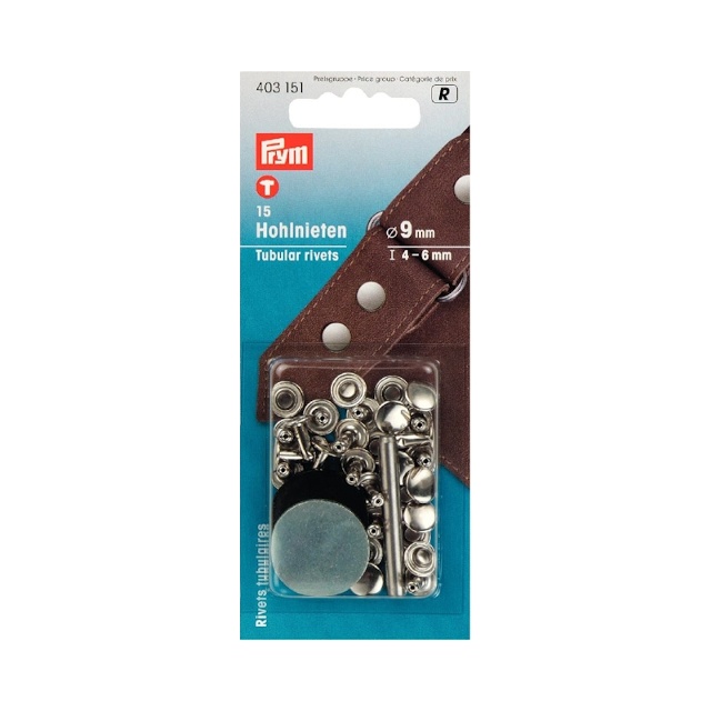 LÄDERNITAR 9 MM 15 ST. 4-6mm